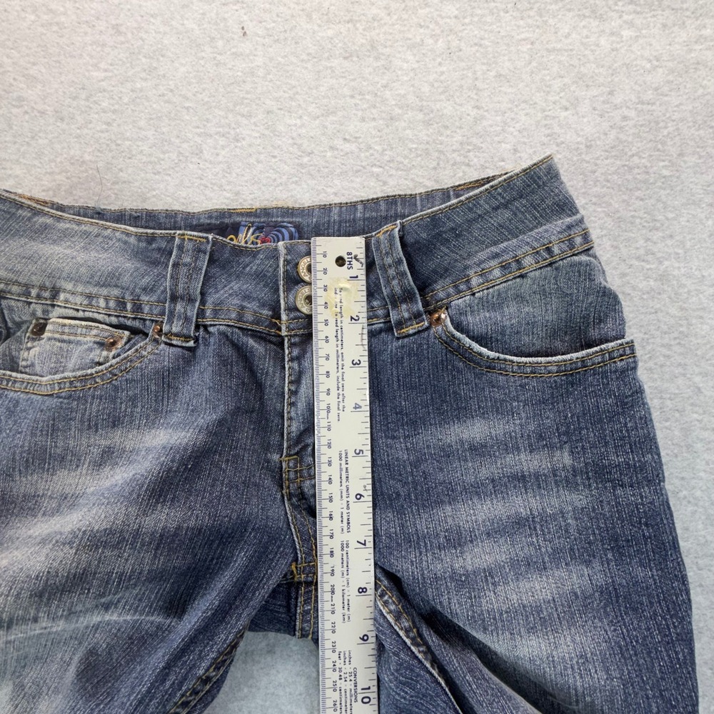 Angels Womens Size 7 Long Bootcut Jeans Blue Medium Wash Low Rise Y2K RN 110251 - Picture 5 of 9